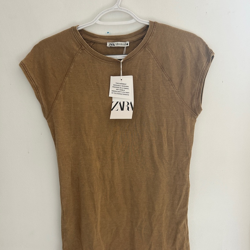 Zara Tan Short Sleeve Women's Tee